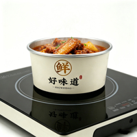 Bol en papier pour micro-ondes et cuisinière à induction, plusieurs capacités disponibles, service d'impression personnalisée pris en charge