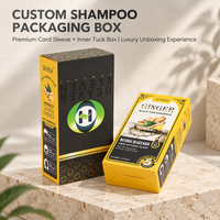 Boîte d'emballage de bouteille de shampoing pour soins capillaires en carton recyclable écologique imprimé sur mesure, boîtes cadeaux en papier cosmétique de luxe