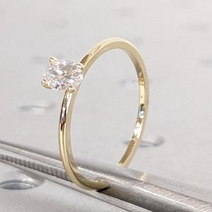 Женское Золотое обручальное кольцо из чистого золота Gia Igi HPHT, 14 карат/18 карат - Product Image 1