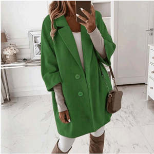 เสื้อโค้ทขนสัตว์ - สีเขียว - Product Image 1