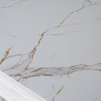 Panneau mural en matériau plastique PVC écologique, alternative au marbre, revêtement brillant UV, feuille de marbre
