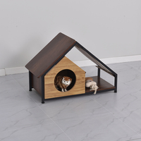 Moderner Atmungsaktiver Wasserdichter Brauner Katzenkäfig Leicht zu Reinigen Kratzfest Minimalistisches Kleintier-Bett Kratzbaum Zwinger Käfig Tierhaus