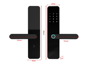 Nhà Máy bán hàng trực tiếp Chất lượng cao tuya cuộc sống thông minh ttlock căn hộ mật khẩu vân tay kỹ thuật số thẻ RFID cửa gỗ khóa thông minh - Product Image 6