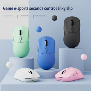 เมาส์สำหรับเล่นเกมไร้สายสีชมพูเมาส์ออปติคอลแบบไตรโหมดตามหลักสรีรศาสตร์ 6 ปุ่ม RGB แบ็คไลท์ตัวรับสัญญาณ USB สำหรับแล็ปท็อปพีซี - Product Image 4