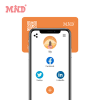 Carte de visite NFC pour le partage de médias, carte à puce intelligente sans contact, contrôle d'accès, carte RFID NFC avec code QR