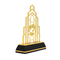 Conception haut de gamme d'artisanat en métal avec logo gravé en 3D, cadeaux d'affaires personnalisés, ornements de trophée en métal