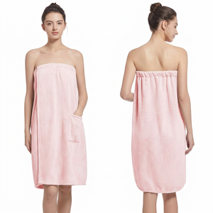 Robe en tissu éponge doux de haute qualité pour femmes avec poche, ajustement sûr et réglable pour le bain, le spa, la maison et les voyages - Product Image 3