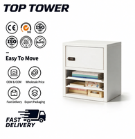 Armoire de classement métallique à serrure à combinaison, double verrouillage par mot de passe, tiroirs sous le bureau, armoire de rangement de documents en acier pour bureau