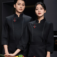Veste de chef en coton, uniforme de mécanicien mao, chemise de travail, manteau de chef, motif de photos, uniforme de cuisine, uniforme de chefs heureux