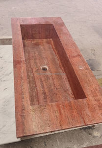 <span class=keywords><strong>Lavabo</strong></span> <span class=keywords><strong>de</strong></span> tocador <span class=keywords><strong>de</strong></span> baño integrado <span class=keywords><strong>de</strong></span> piedra <span class=keywords><strong>de</strong></span> mármol travertino rojo Rosso moderno, <span class=keywords><strong>lavabo</strong></span> a medida Natural con características <span class=keywords><strong>de</strong></span> potencia para la habitación - Product Image 5