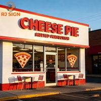 Letrero Luminoso LED Personalizado para Negocios, Letrero Comercial con Letras LED 3D, Logotipo de Restaurante, Letrero de Pizza para Publicidad Exterior