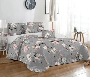 Precio barato de fábrica Diseño impreso de moda Juego de edredón suave ultrasónico Colcha de 3 piezas para uso doméstico - Product Image 5