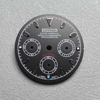 Pièces de montre : Cadran Sunburst à trois aiguilles, design VK63, 29,5 mm, compatible avec le mouvement VK63, luminescence verte