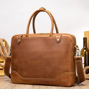 उच्च फैशन चमड़े की अटैची बैग पुरुषों चमड़े के दूत बैग हैंडबैग पुरुष पोर्टफोलियो चमड़े के कारोबार बैग दस्तावेज़ के लिए