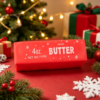 Kerstmis 2026 Crunchy Butter Bar Squishy Speelgoed, Langzaam Opkomende TPR Klei Blok Gevuld Fidget Speelgoed, Stress Verlichtend Knijp Speelgoed voor Kinderen