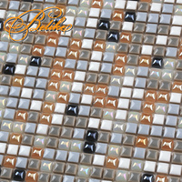 Carreau mural élégant et minimaliste en mosaïque de céramique Chic Tessera Backspace Design Rainbow Pattern Accent Home Decor Interior Walls