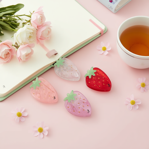 Fermaglio per capelli a forma di fragola da 8 cm, colorato e carino, accessorio per donne e ragazze - Product Image 3