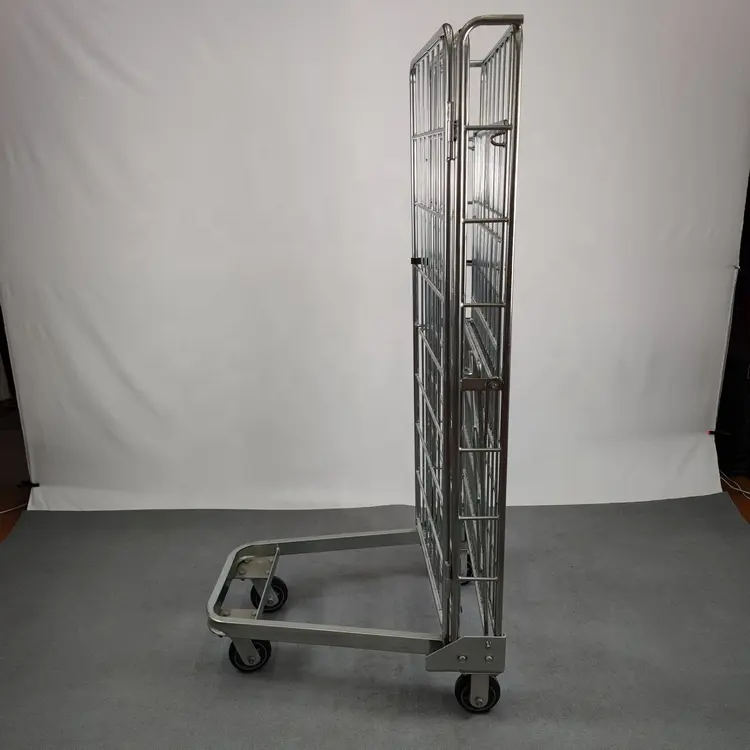 Logisitic Warehouse Used Collapsible Cargo trolley Roll Cage