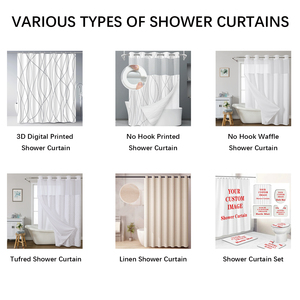 Festa di natale 4 pezzi Set tre pezzi impermeabile <span class=keywords><strong>tenda</strong></span> doccia tappetino 12 ganci - Product Image 6