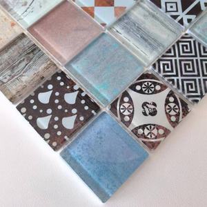 Mosaïque murale en verre carré pour décoration intérieure moderne, résistante à l'eau, écologique, garantie 5 ans, vente en gros GLSQ2213 - Product Image 3