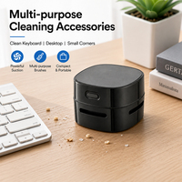 Aspirateur de bureau léger, compact, portable et rechargeable pour la maison, le bureau, les tiroirs, les interstices de fenêtre, le canapé, l'élimination des cendres et des particules fines