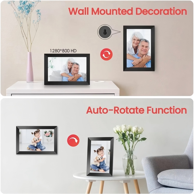 WF21A-8  WiFi Digital Photo Frame Frameo App Remote Sharing for Living Room Home Decor