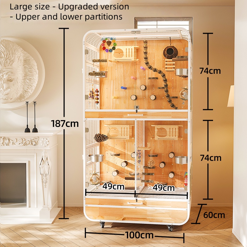 White Square Large-Upgraded-Upper and Lower Partitions