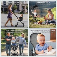 2024 nouveau luxe bébé léger pliable enfant poussette bébé poussette siège de sécurité