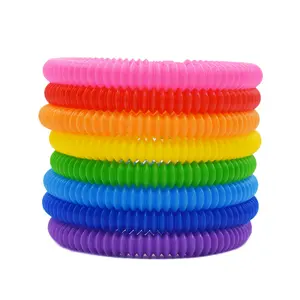 Tubo de plástico sensorial para crianças, brinquedo educativo de 3cm para crianças com autismo, tubo sensorial para meninos e meninas