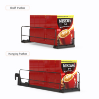 Magasin de détail étagère à ressort système de poussoir étagère en métal poussoir cigarettes en boîte lait supermarché présentoir poussoir