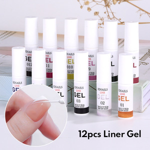 Private Label 12 Colors <b>Nail</b> Art Painting Design <b>Gel</b> Liner <b>Nail</b> Art <b>Set</b> for <b>Nail</b> Salon - Product Image 2