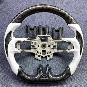 Volant de course en fibre de carbone Carb Mod pour Mustang GT avec éclairage LED de changement de vitesse en cuir pour forme D/Plate/F1 pour voitures 2018-2019 - Product Image 6