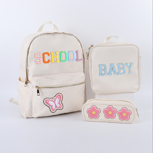 2024 RTS cô gái chàng trai trở lại trường học màu hồng bookbag 3 pcs ăn trưa dã ngoại bút chì Pouch trở lại gói trẻ em ba lô túi thiết lập túi của các trường học - Product Image 1