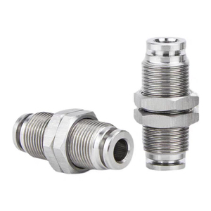 M5 1/8\&quot; 1/4\&quot; 3/8\&quot; 1/2\&quot; 4 6 8 10 12 14 16mm Stainless Steel SS304 Quick Pneumatic <strong>Fittings</strong> Connector <strong>Push</strong> <strong>in</strong> Air <strong>Fittings</strong> - Product Image 3