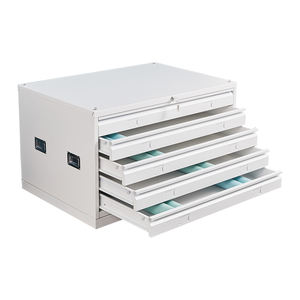 Armoire à 5 tiroirs avec roulettes, design moderne en métal, pour bureau, école, hôpital, fabriquée à Guangzhou - Product Image 1