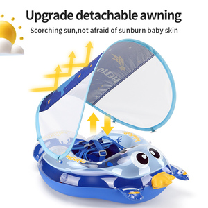 Swimbobo bé <span class=keywords><strong>inflatable</strong></span> nổi trẻ em bơi phao eo huấn luyện viên trẻ em bơi hồ bơi nước đồ chơi Vòng <span class=keywords><strong>PVC</strong></span> bé Float với tán - Product Image 4