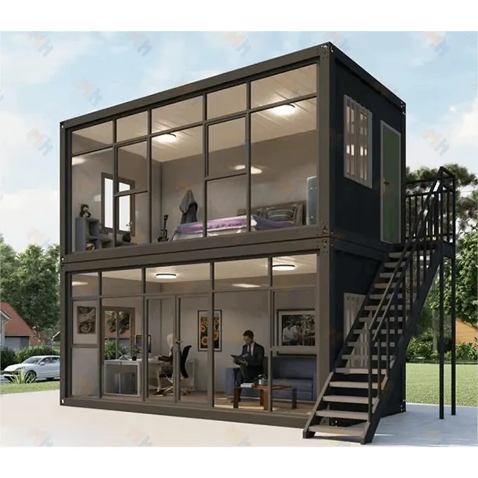 MH berkemah khusus luar ruangan, kontainer desain rumah mudah dirakit