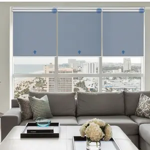 QINGYING Rollos Jalousien Vorhangs-Täfelung Stoffbildschirm intelligenter automatischer elektromotorisierter Fernsteuerung Indoor-Fensterrollo