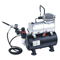 Compresseur d'aérographe sans huile à piston avec réservoir 220V Mini aérographe Sprya Gun compresseur d'air pompe à air