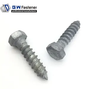 2 Headed Screws HDG Zinc Stainless DIN571 Hex Head Coach Screws Lag Screws