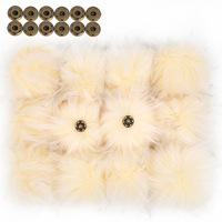 Pompons en fausse fourrure DIY 13 cm, pompons à clipser en fausse fourrure