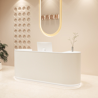 Bureau d'accueil moderne de haute qualité, LED, écologique, minimaliste, pour hôpital, hôtel, salon de beauté, usage commercial, couleur et taille personnalisées