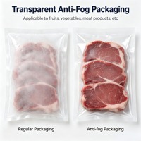 Co-extruded anti-condens zak met driezijdige verzegeling, vacuümverpakking voor groenten, fruit, kip, rundvlees, vis, op maat verkrijgbaar