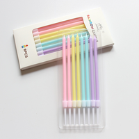 Bougies d'anniversaire artisanales en cire de paraffine, personnalisées, en forme de crayon, arc-en-ciel, pour la décoration de gâteaux et de fêtes