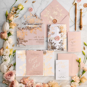 Envoltura de terciopelo con estampado personalizado, para invitaciones - Product Image 4