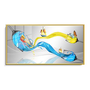 Pinturas de impresión modernas de lujo ligero Estilo nórdico copas de vino abstractas arte de porcelana de cristal para decoración del hogar sala de estar - Product Image 2