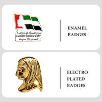Broche Souvenir Dorée en Métal Émaillé Rigide, Motif Drapeau Arabe, Jour de la Femme Émiratie des Émirats Arabes Unis, Broche Traditionnelle pour Femme, Fourniture Continue