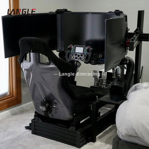 Chasis Nuevo diseño Marco de perfil de aluminio negro Moza R5 Racing Wheel Sim Racing Rig Coche Avión Simundai Sim Racing - Product Image 5