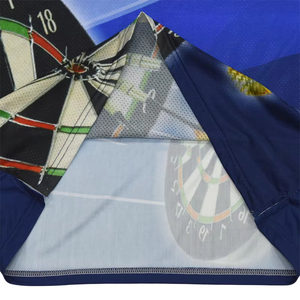 Camiseta Deportiva Personalizada con Sublimación, Tejido de Malla 100% Poliéster, Transpirable, Antiarrugas, con Bolsillo, Manga Corta, Secado Rápido, para Club de Dardos Masculino - Product Image 5