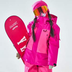 Niños invierno cálido a prueba de viento impermeable transpirable traje de esquí con capucha chaqueta + Pantalones conjunto para esquí en la nieve bolsa de deportes de invierno para niños - Product Image 1
